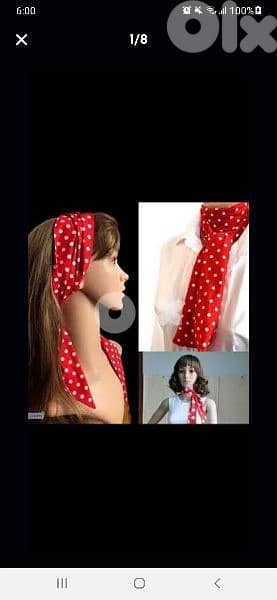 scarf only red 155cm long* 12cm width 0