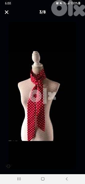 scarf only red 155cm long* 12cm width 1