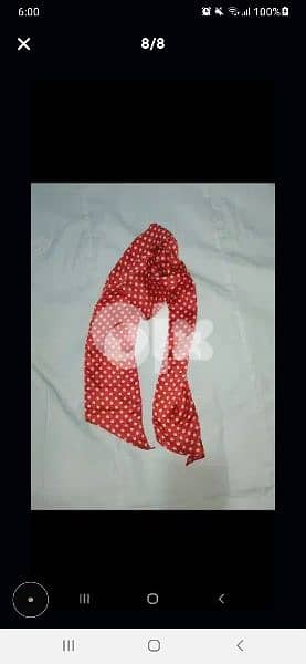 scarf only red 155cm long* 12cm width 6