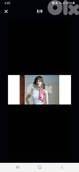 scarf only red 155cm long* 12cm width 7