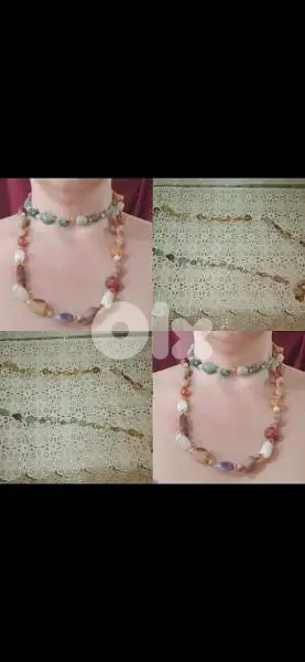 necklace natural stones not plastic