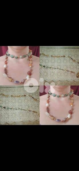 necklace natural stones not plastic 0