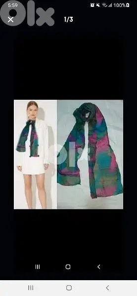 scarf foulard mlawan toul 180cm b 3ared 30cm  2= 15$