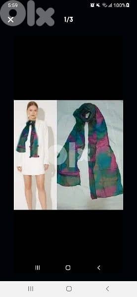 scarf foulard mlawan toul 180cm b 3ared 30cm  2= 15$ 0