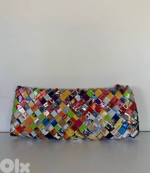 Nahui Olin wrapper recycled paper clutch bag 1
