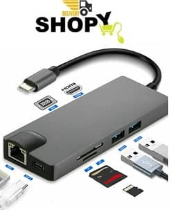 Type-C To HDTV 8 In 1 Hub 0