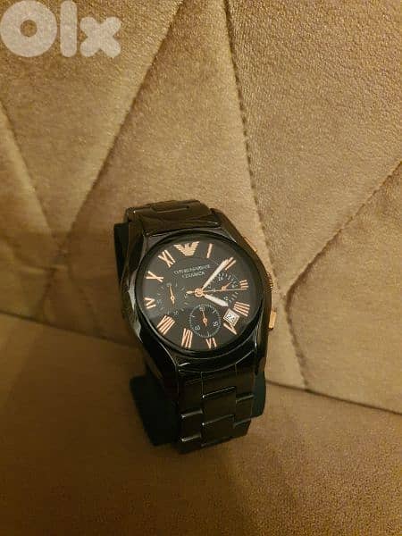 EMPORIO ARMANI  CERAMICA black watch 0