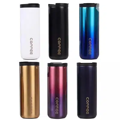 Colorful Coffee Travel Themos Mug Double Stainless Steel Anti Leak