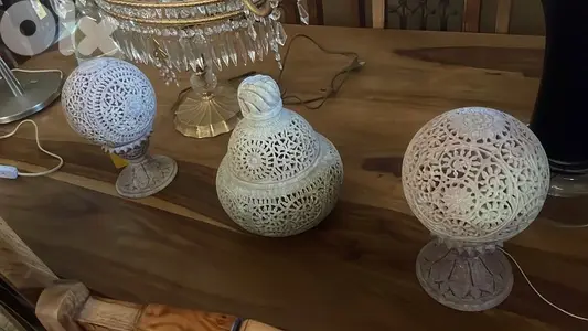 set of 3 pieces of engraved rock handmade