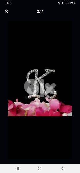 K letter brooch  strass 2