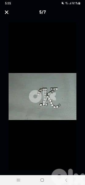 K letter brooch  strass 4