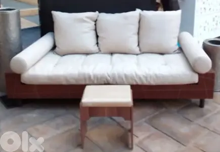 sofa with pillows