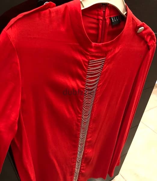 chemise like top, red, high quality, size medium 2