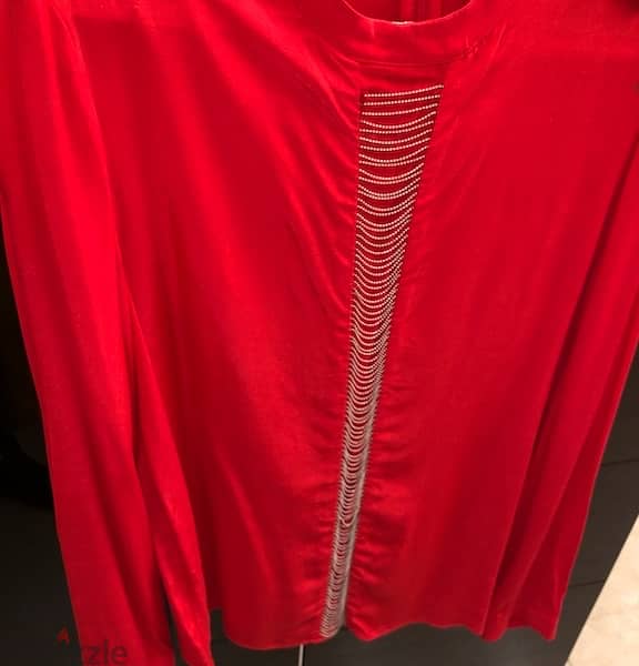 chemise like top, red, high quality, size medium 3