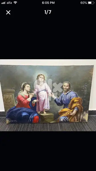 beautiful antique oil painting by famous Habib Srour
