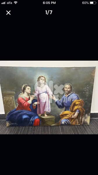 beautiful antique oil painting by famous Habib Srour 0