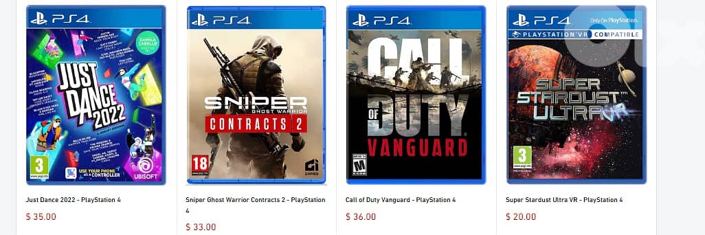 PS4 Games for Sale 1