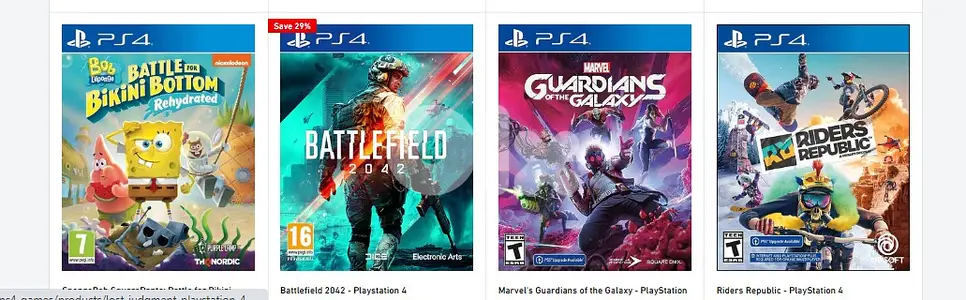 PS4 Games for Sale