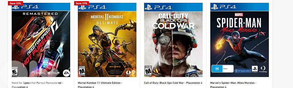 PS4 Games for Sale 4