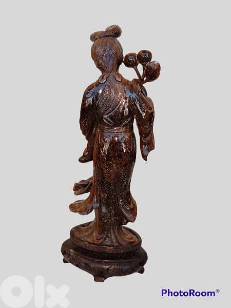 19th. century Chinese Tiger Eye stone statue hand carved 3