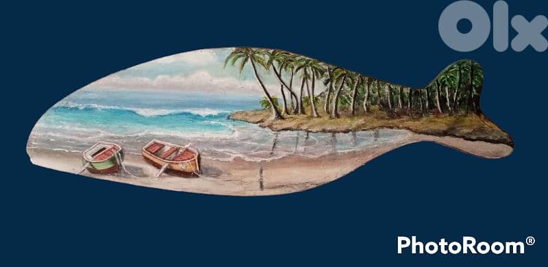 5 beautiful and unique old oil paintings on Mahogany wood 3