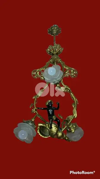 Lustre Francais en bronze dore ancien