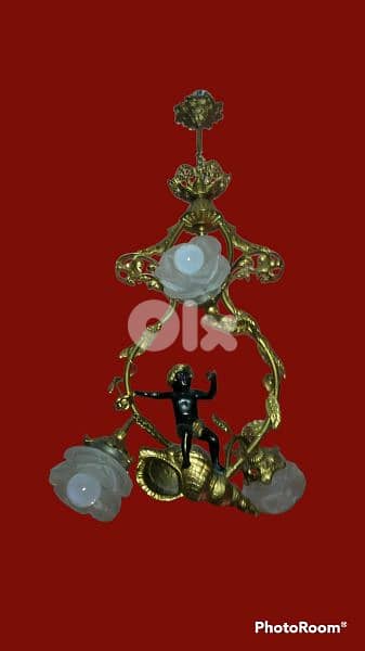 Lustre Francais en bronze dore ancien 0