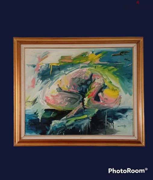 Old Oil Painting by Missak Terzian dated 1987 0