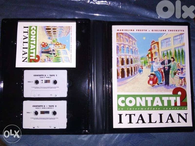 Learn italian intermediate level book + tapes new never used 0