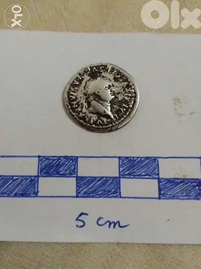 Ancient Roman Silver Coin Denarius for Emperor Titus Augustus 78 AD