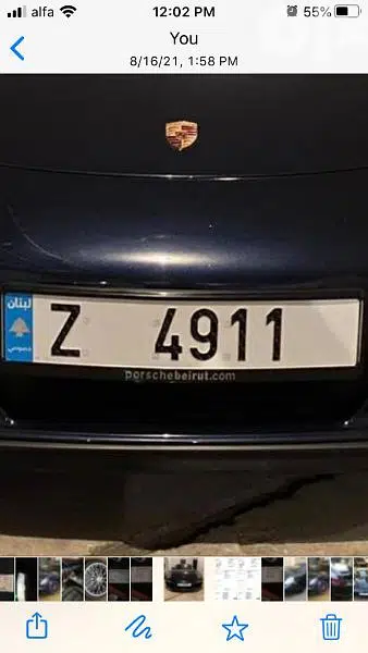 special number for PORSCHE.