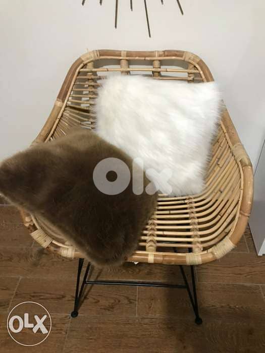 bamboo chair wood and steel 1