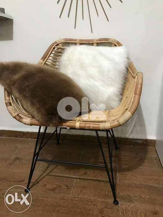 bamboo chair wood and steel 2