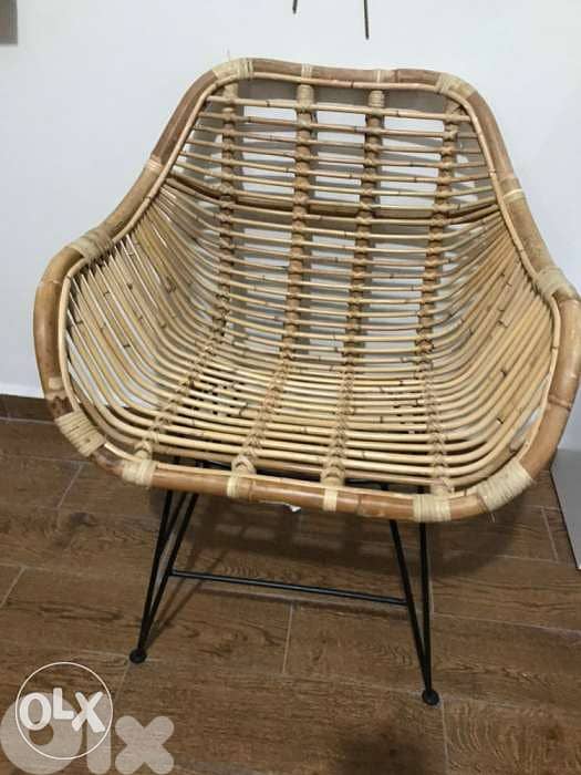 bamboo chair wood and steel 4