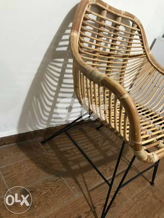 bamboo chair wood and steel 5