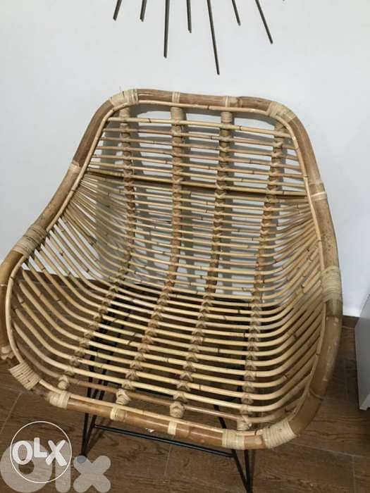 bamboo chair wood and steel 6