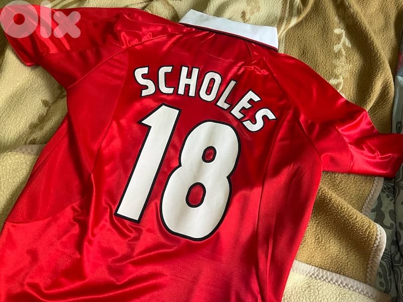 manchester united the final scholes 18  vintage rare umbro kit 0
