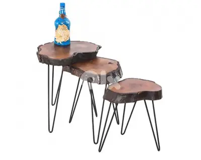 tables set of 3 oak