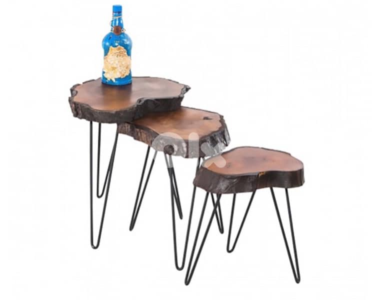 tables set of 3 oak 0