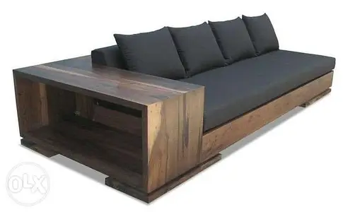 wooden couch