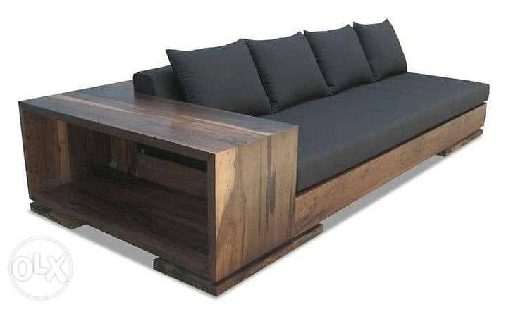 wooden couch 0