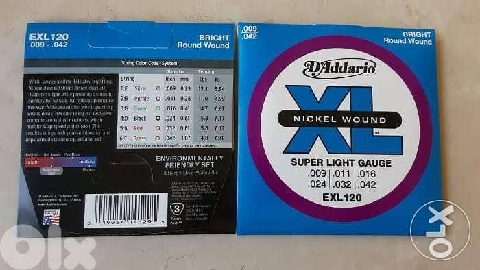 D'Addario EXL120 Nickel Wound Electric Strings, Free Delivery anywhere 0