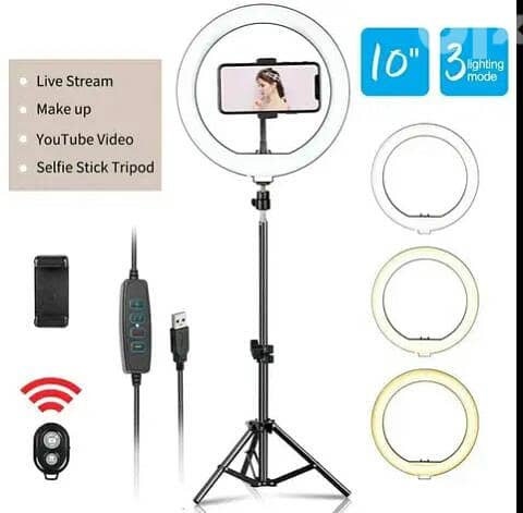 Bluetooth Ring Light Ringlight Tripod Mobile Stand Holder Led Light 0