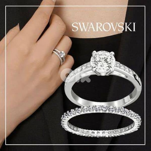 ring set authentic swarovski size 48 . S. 16 0