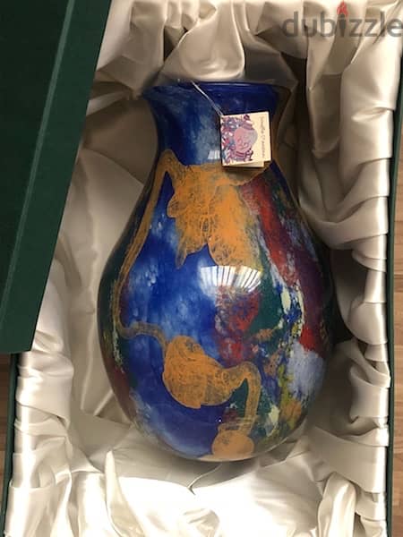 VETRO MURANO VASE - signed- 37cm مورانو مع امضاء غير مستعمل 4