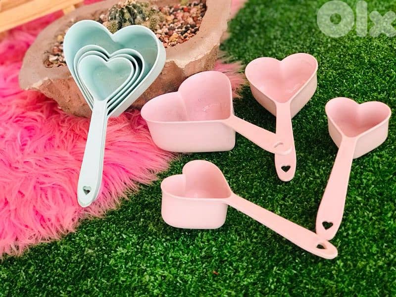 measuring heart shape spoons set 2$ 2