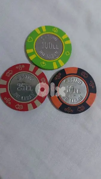 Casino Du Liban set 3 Tokens year 1959 مجموعة ٣ فيش كازينو لبنان