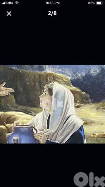 beautiful antique oil painting by famous Habib Srour 10