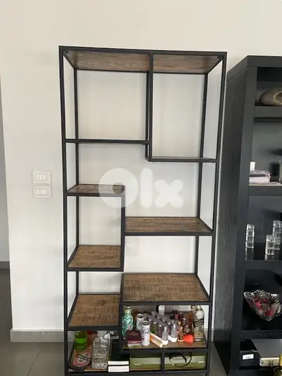 wall Unit steel and wood