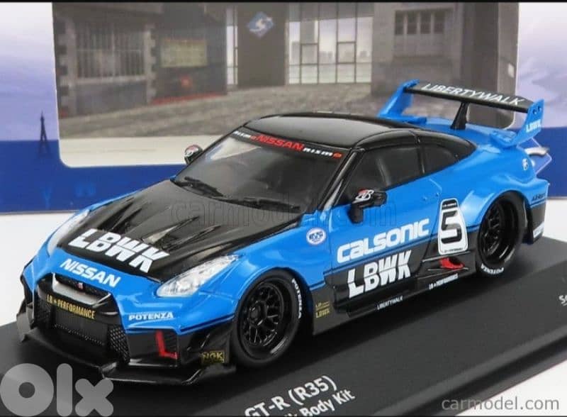 Nissan GT-R (R35) LBWK diecast car model 1;43. 0